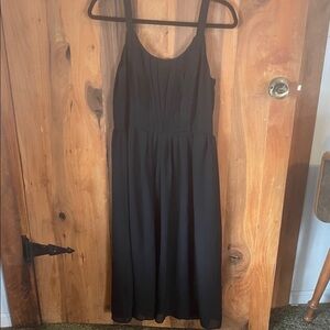 LOFT Black Midi Dress
